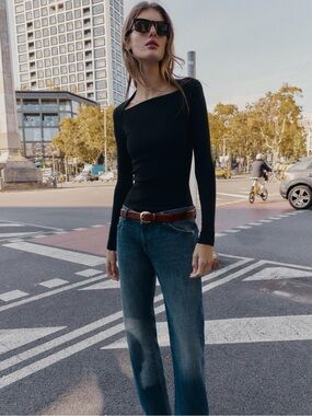 NWT Zara Rib Long Sleeve T-Shirt